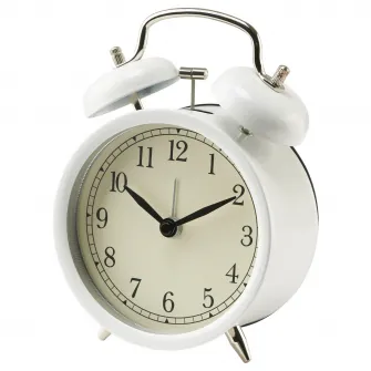 IKEA DEKAD Ceas cu alarma, alb, 10 cm