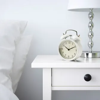 IKEA DEKAD Ceas cu alarma, alb, 10 cm