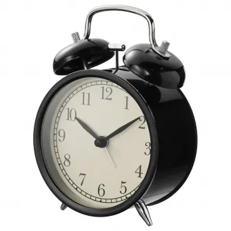 IKEA DEKAD Ceas cu alarma, negru, 10 cm