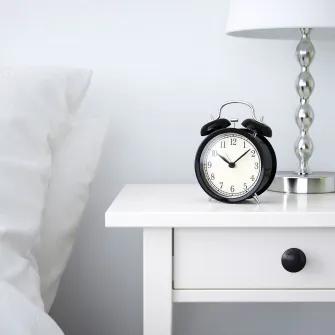 IKEA DEKAD Ceas cu alarma, negru, 10 cm