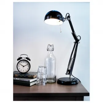 IKEA DEKAD Ceas cu alarma, negru, 10 cm