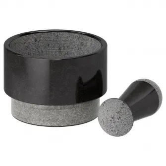 IKEA ÄDELSTEN Mojar+pistil, marmura negru