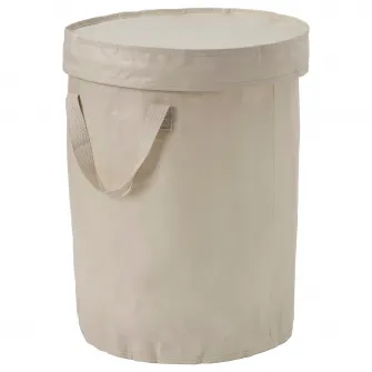 IKEA DIMPA Sac sortare cu capac, gri deschis-bej, 50 l