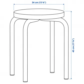 IKEA DOMSTEN Taburet, lila/pin
