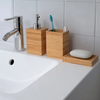 IKEA DRAGAN Suport periuta de dinti, bambus