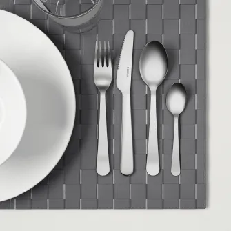 IKEA DRAGON Set tacamuri, 24 piese, inox