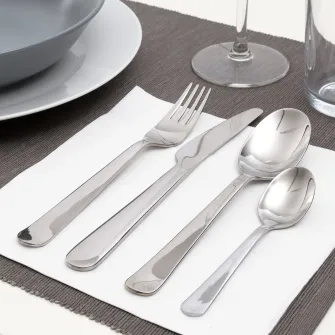 IKEA DRAGON Set tacamuri, 24 piese, inox