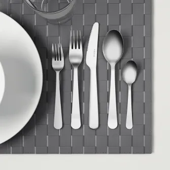 IKEA DRAGON Set tacamuri, 60 piese, inox