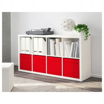 IKEA DRÖNA Cutie, rosu, 33x38x33 cm