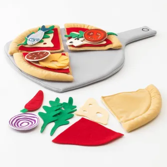 IKEA DUKTIG Set pizza, 24 piese, pizza/multicolor