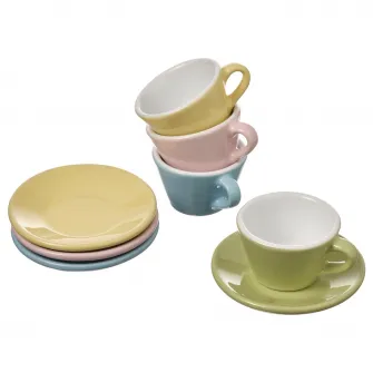 IKEA DUKTIG Set cana/farfurie jucarie, 8 piese, diverse culori