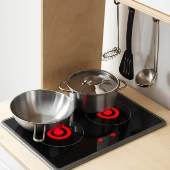 IKEA DUKTIG Ustensile bucatarie jucarie, 5piese, multicolor