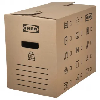 IKEA DUNDERGUBBE Cutie pentru mutare, maro, 50x31x40 cm