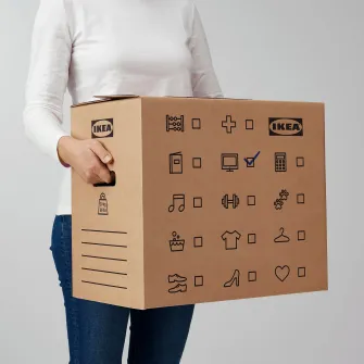 IKEA DUNDERGUBBE Cutie pentru mutare, maro, 50x31x40 cm