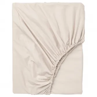 IKEA DVALA Cearsaf cu elastic, bej, 140x200 cm