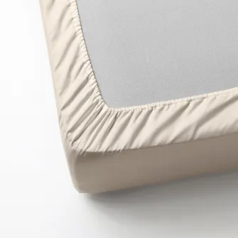 IKEA DVALA Cearsaf cu elastic, bej, 140x200 cm