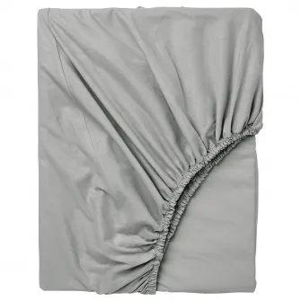 IKEA DVALA Cearsaf cu elastic, gri, 160x200 cm