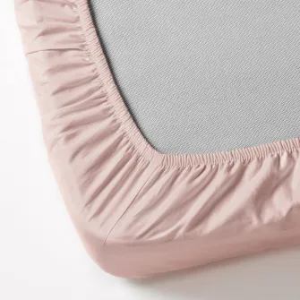 IKEA DVALA Cearsaf cu elastic, roz deschis, 180x200 cm