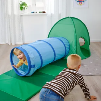 IKEA DVÄRGMÅS Tunel de joaca, albastru/verde