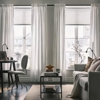 IKEA DYTÅG Draperii, 2buc, alb/rjns, 145x300 cm