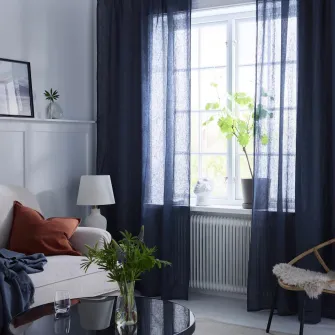 IKEA DYTÅG Draperii, 2buc, gri-verde/rjns, 145x300 cm