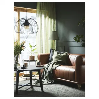 IKEA DYTÅG Draperii, 2buc, gri-verde/rjns, 145x300 cm