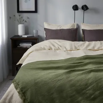 IKEA DYTÅG Patura, gri-verde, 130x170 cm