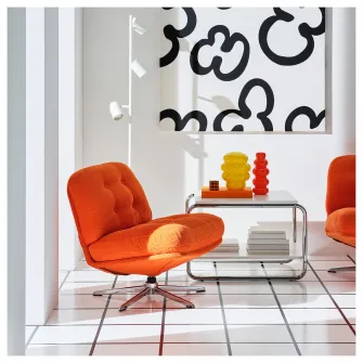 IKEA DYVLINGE Fotoliu rotativ, Kelinge portocaliu