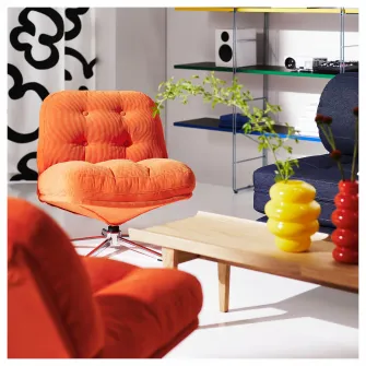 IKEA DYVLINGE Fotoliu rotativ, Kelinge portocaliu