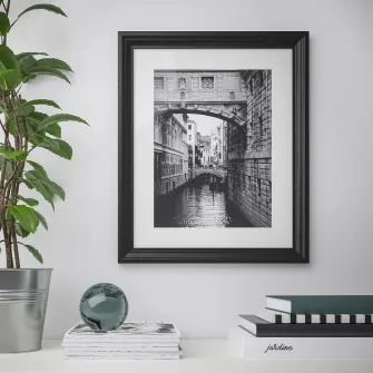 IKEA EDSBRUK Rama, vopsit negru, 40x50 cm
