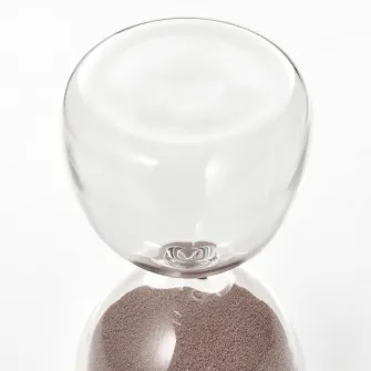 IKEA EFTERTÄNKA Clepsidra, sticla transparenta/nisip, 15 cm