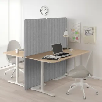 IKEA EILIF Paravan independent, gri/alb, 80x150 cm