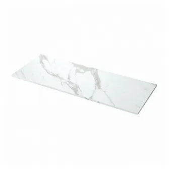 IKEA EKBACKEN Blat, alb aspect marmura/laminat, 186x2.8 cm