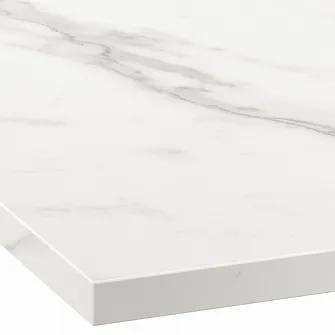 IKEA EKBACKEN Blat, alb aspect marmura/laminat, 186x2.8 cm