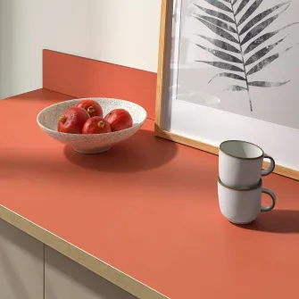 IKEA EKBACKEN Blat, aspect de teracota/laminat, 186x2.8 cm