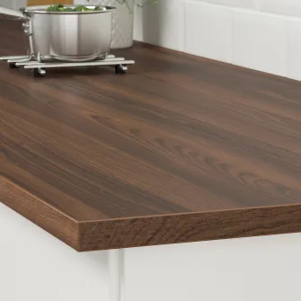 IKEA EKBACKEN Blat, maro aspect nuc/laminat, 246x2.8 cm