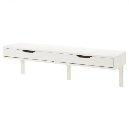 IKEA EKBY ALEX / RAMSHULT Polita, alb/alb, 119x29 cm