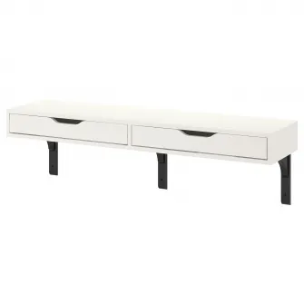 IKEA EKBY ALEX / RAMSHULT Polita, alb/negru, 119x29 cm