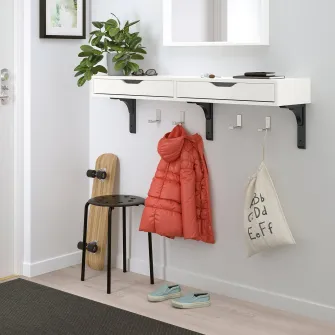 IKEA EKBY ALEX / RAMSHULT Polita, alb/negru, 119x29 cm