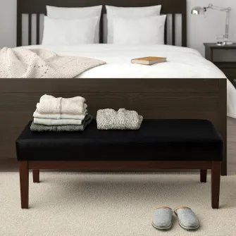 IKEA EKENÄSET Banca, Jonsbyn negru, 112 cm