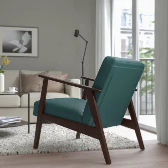 IKEA EKENÄSET Fotoliu, Kelinge gri-turcoaz