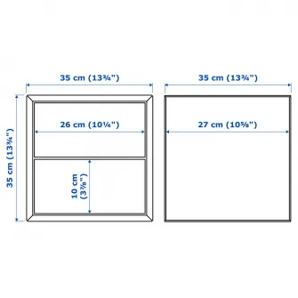 IKEA EKET Comoda 2 sertare, alb, 35x35x35 cm