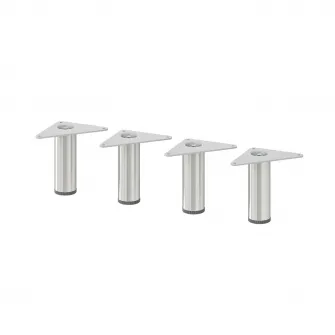 IKEA EKET Picior 2 buc/set, metal/argintiu, 10 cm