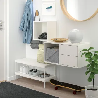 IKEA EKET Ansamblu depozitare suspendata, alb, 105x35x70 cm