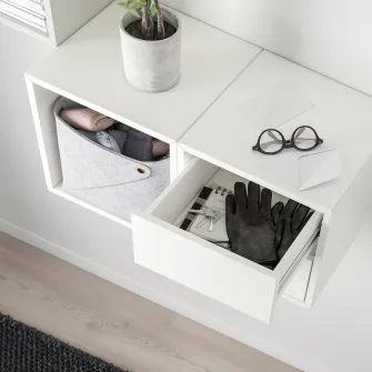 IKEA EKET Ansamblu depozitare suspendata, alb, 105x35x70 cm
