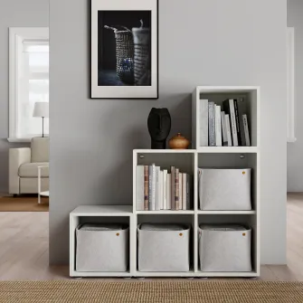 IKEA EKET Combinatie corp cu picioare, alb, 105x35x107 cm