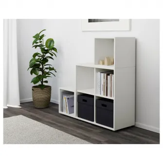 IKEA EKET Combinatie corp cu picioare, alb, 105x35x107 cm