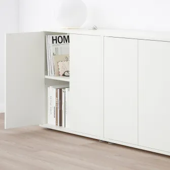 IKEA EKET Combinatie corp cu picioare, alb, 280x35x72 cm