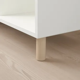 IKEA EKET Combinatie corp cu picioare, alb/lemn, 140x35x80 cm