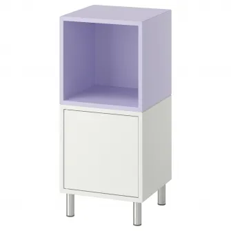 IKEA EKET Combinatie corp cu picioare, alb/lila deschis, 35x35x80 cm